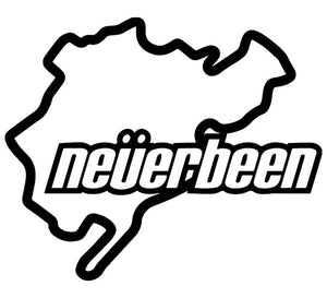 "Neverbeen" Vinyl Sticker - Boosted Designs
